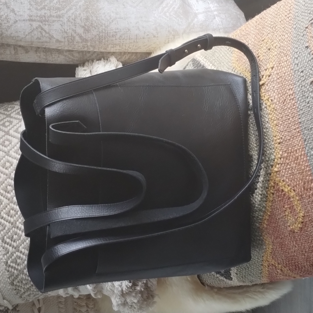 Madewell Black Transport Tote..Black